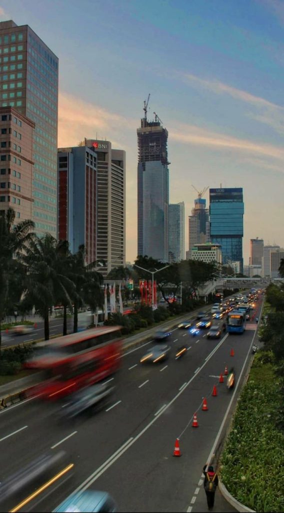 Potret jakarta sore hari
